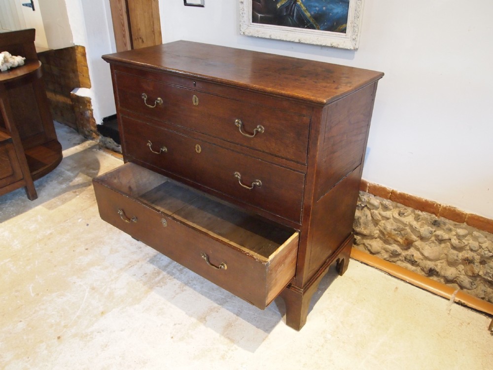 Chest of drawers Mule chest Rare George III Oak c1770 View XIII