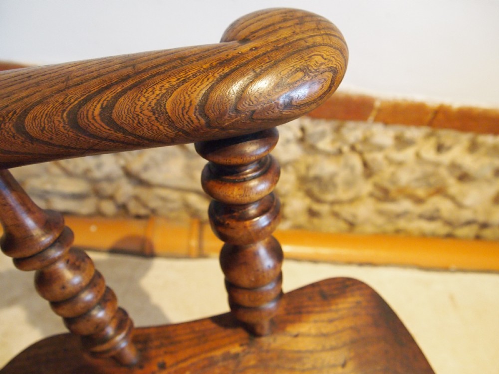 Chair rocking chair Victorian Windsor Ash and Elm c1860 View VI