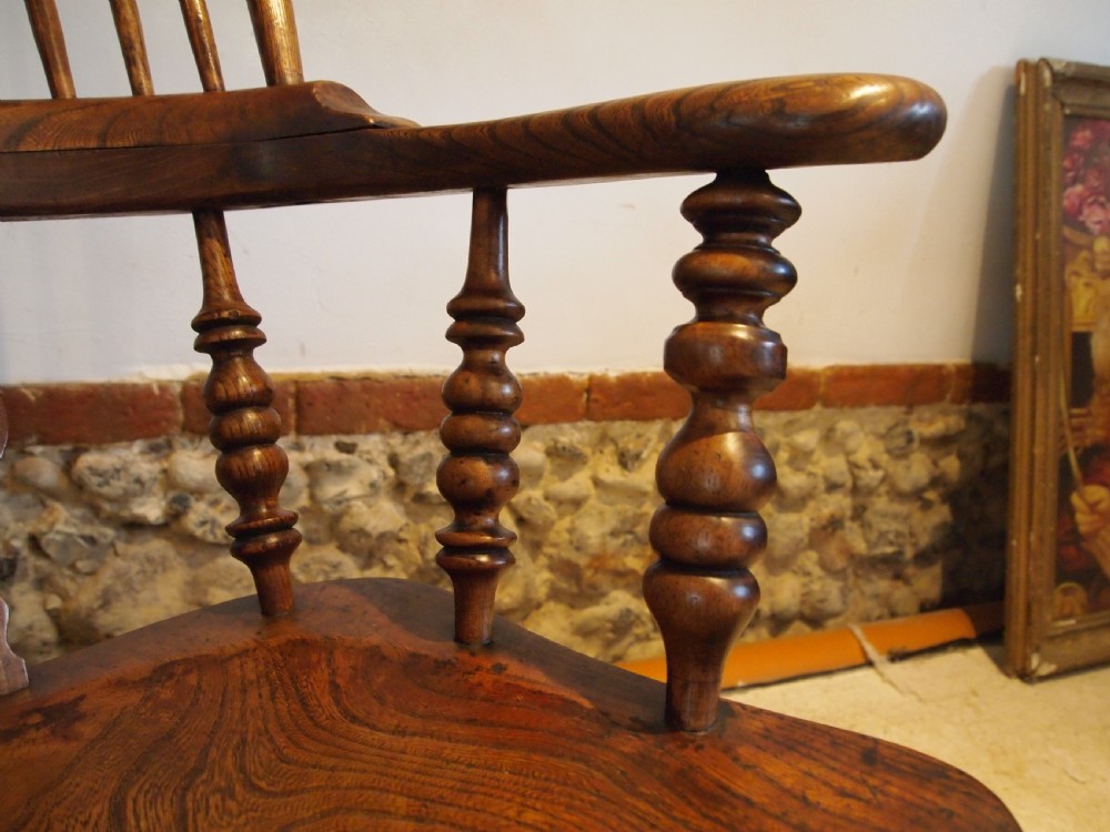 Chair rocking chair Victorian Windsor Ash and Elm c1860 View VIII