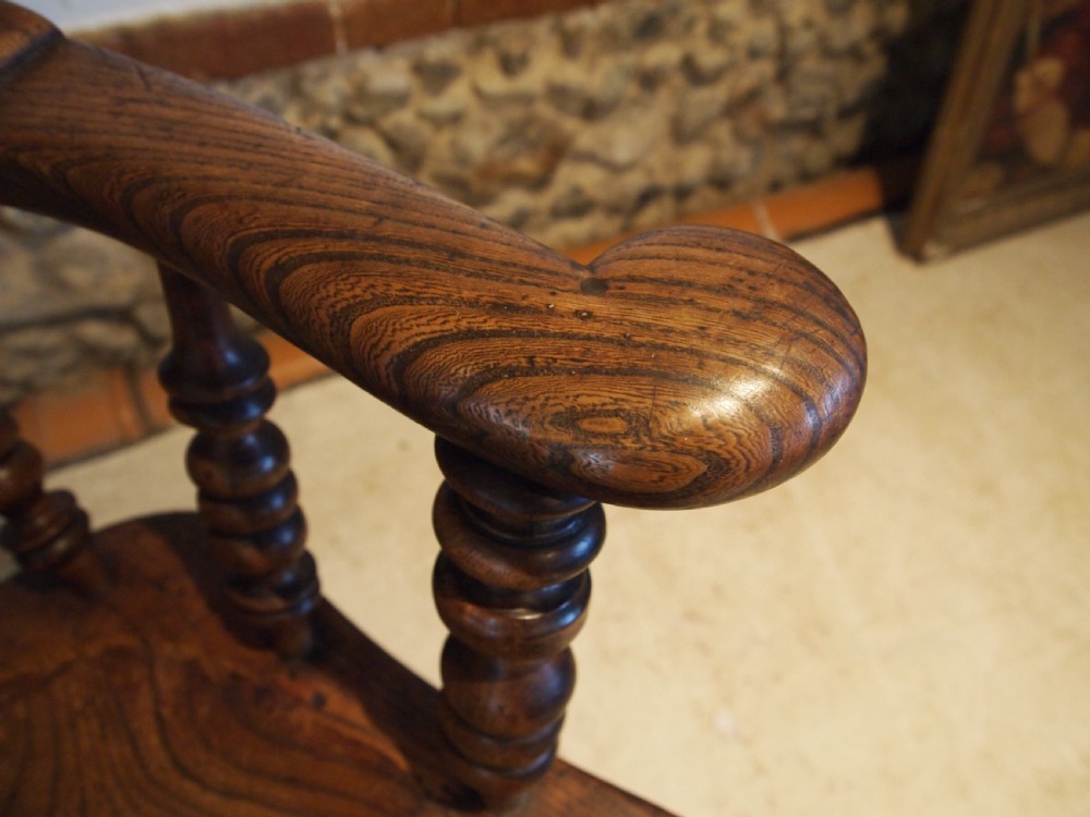 Chair rocking chair Victorian Windsor Ash and Elm c1860 View IX