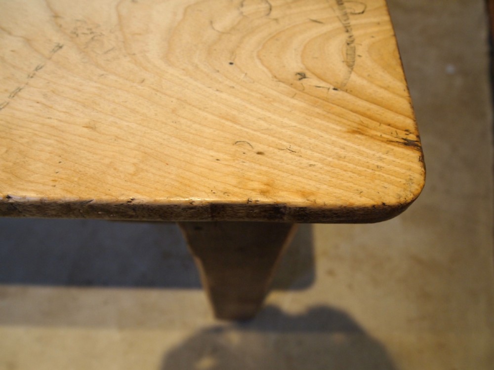 Table French scrub top Walnut refectory dining farmhouse c1900 View V