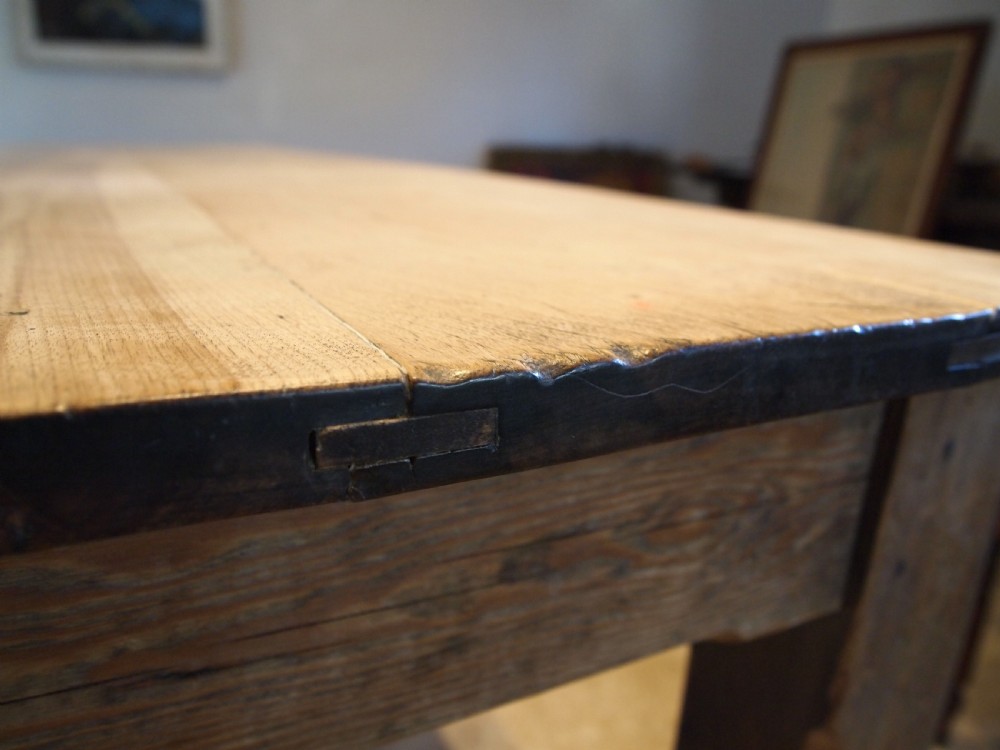 Table French scrub top Walnut refectory dining farmhouse c1900 View VI