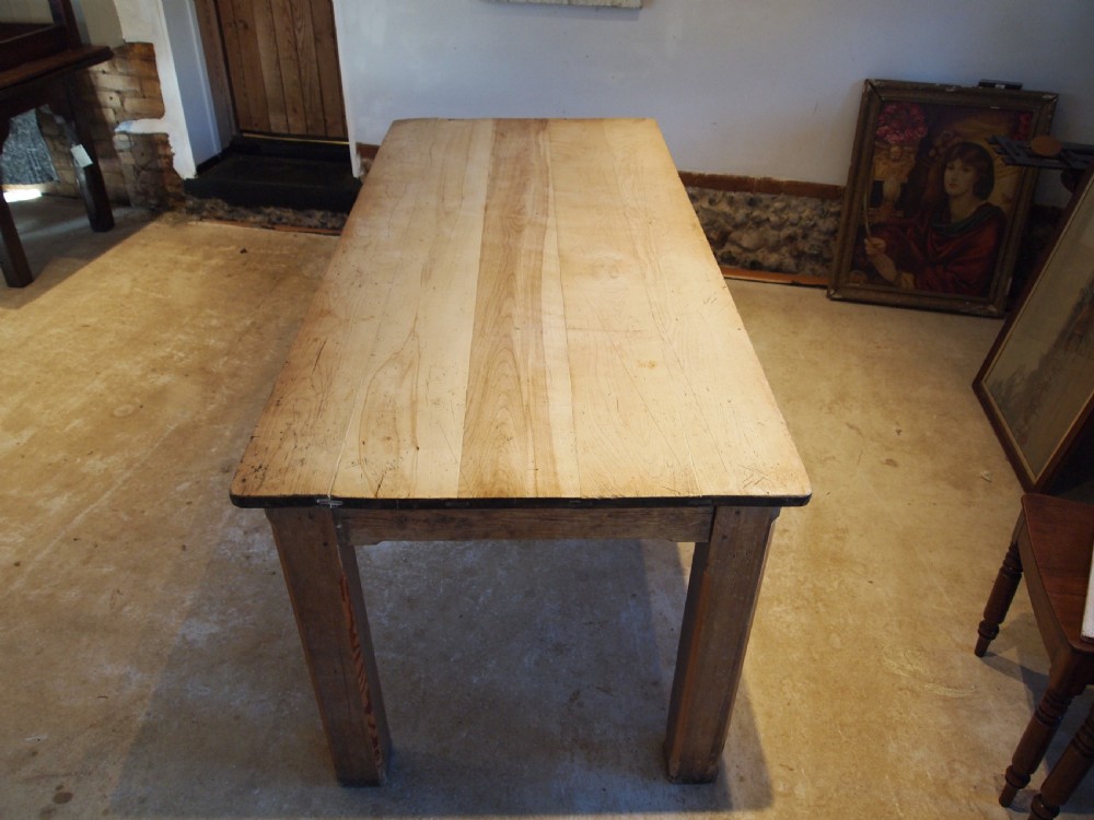Table French scrub top Walnut refectory dining farmhouse c1900 View VII