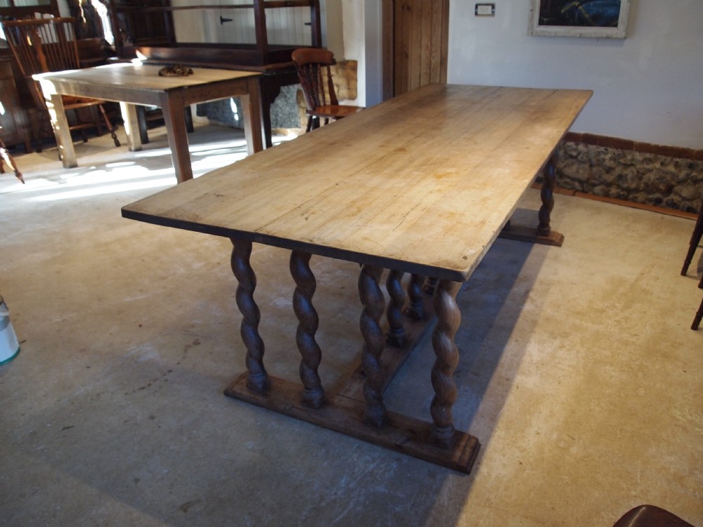 Table French Walnut refectory dining farmhouse c1900