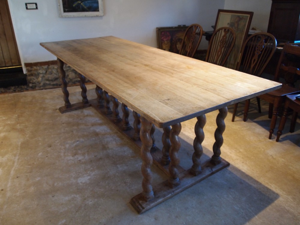 Table French Walnut refectory dining farmhouse c1900 View II