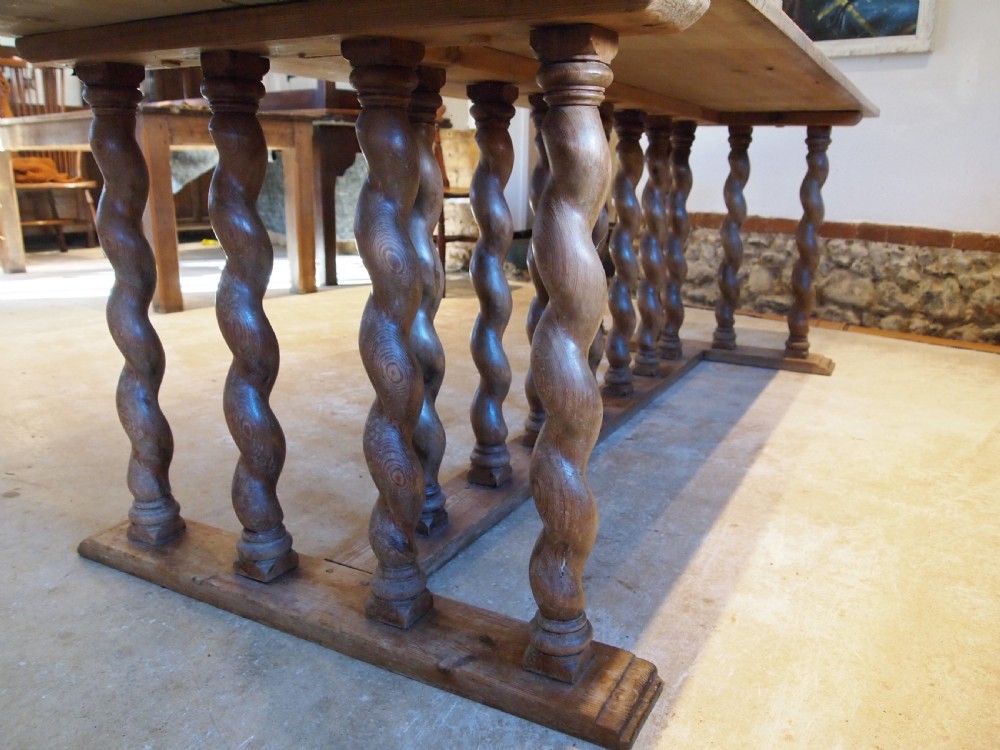 Table French Walnut refectory dining farmhouse c1900 View VIII