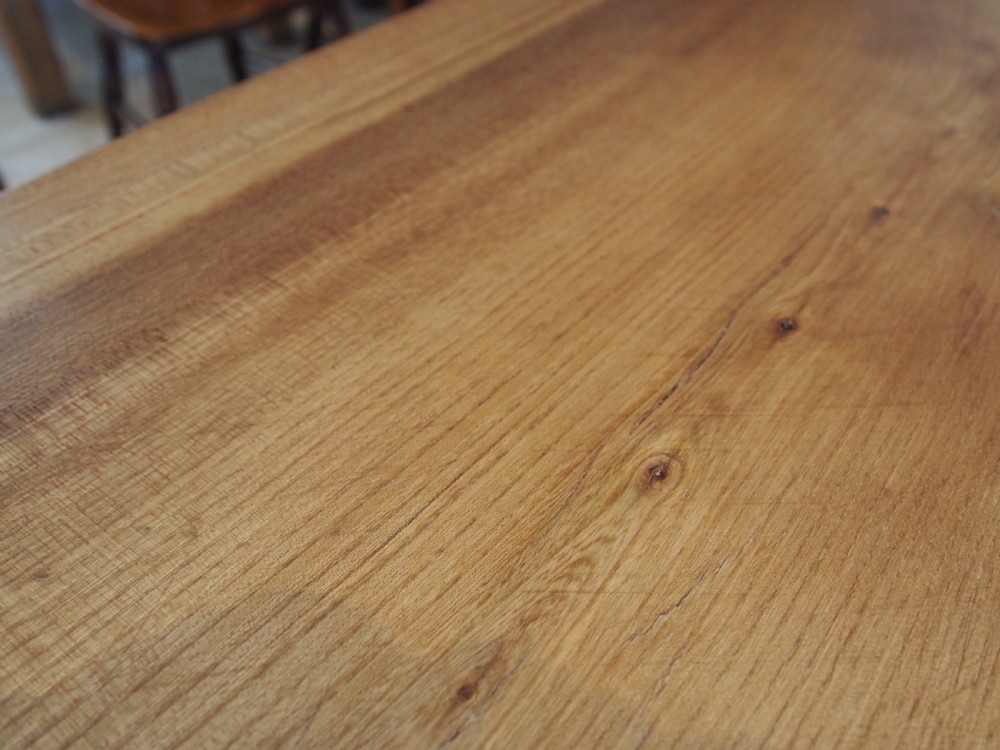 Table refectory farmhouse French Elm dining c1870 View V