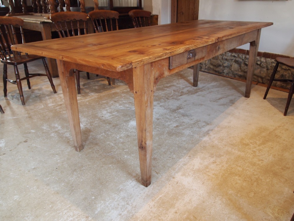 Table refectory farmhouse French Elm dining c1870 View XI