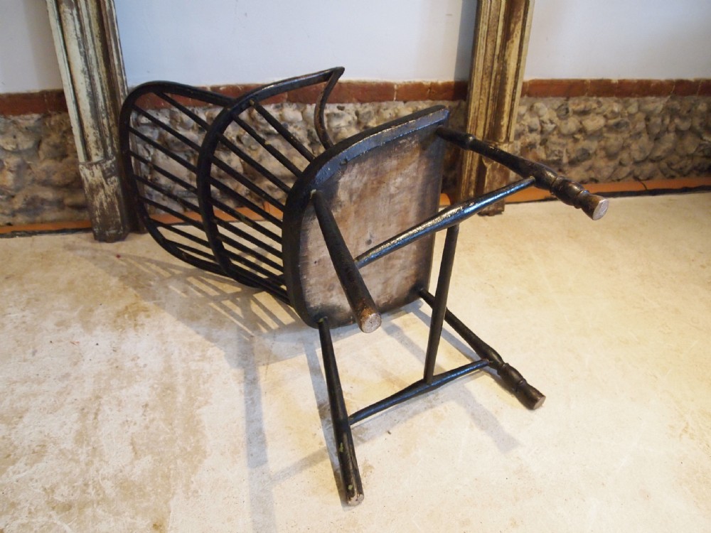 Chair rare 18th century Windsor Primitive original paint c1790 View VII