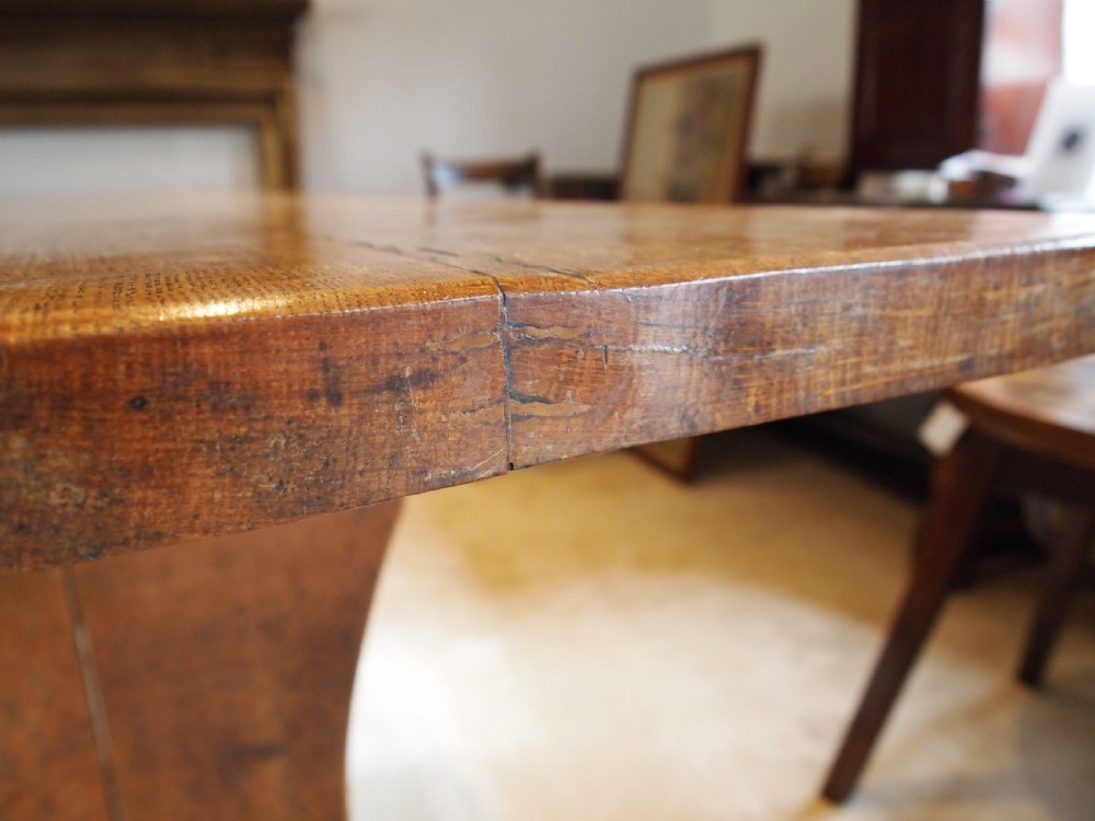 Table stunning Arts and crafts Oak refectory farmhouse dining c1900 View VII