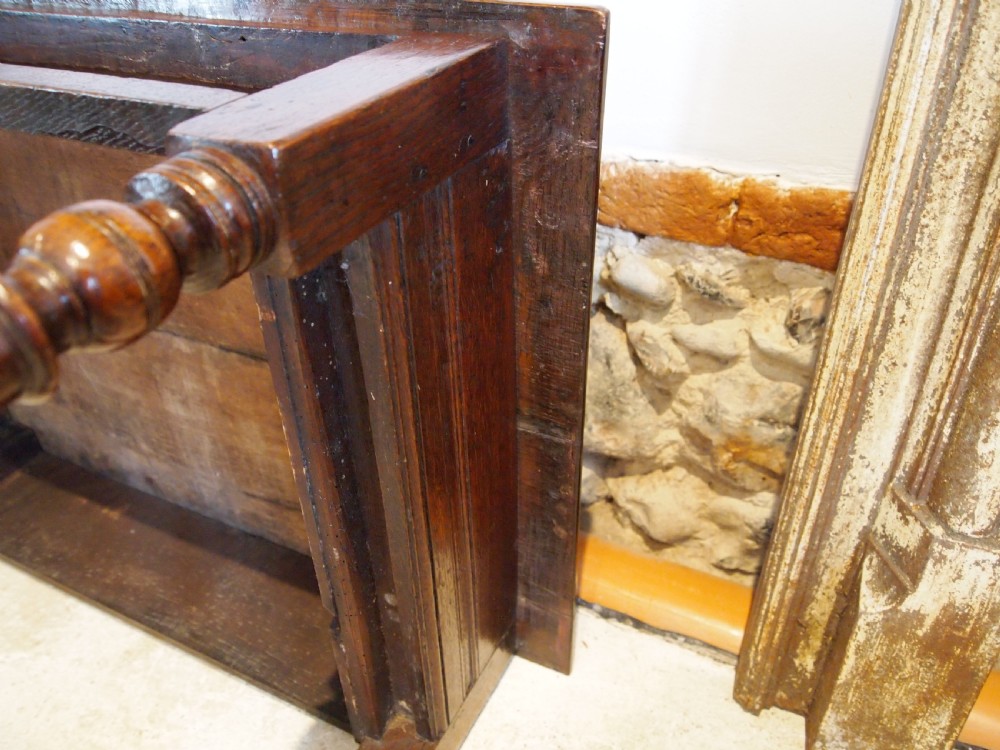 Table stunning James II Oak side hall lowboy lamp c1690 View VIII
