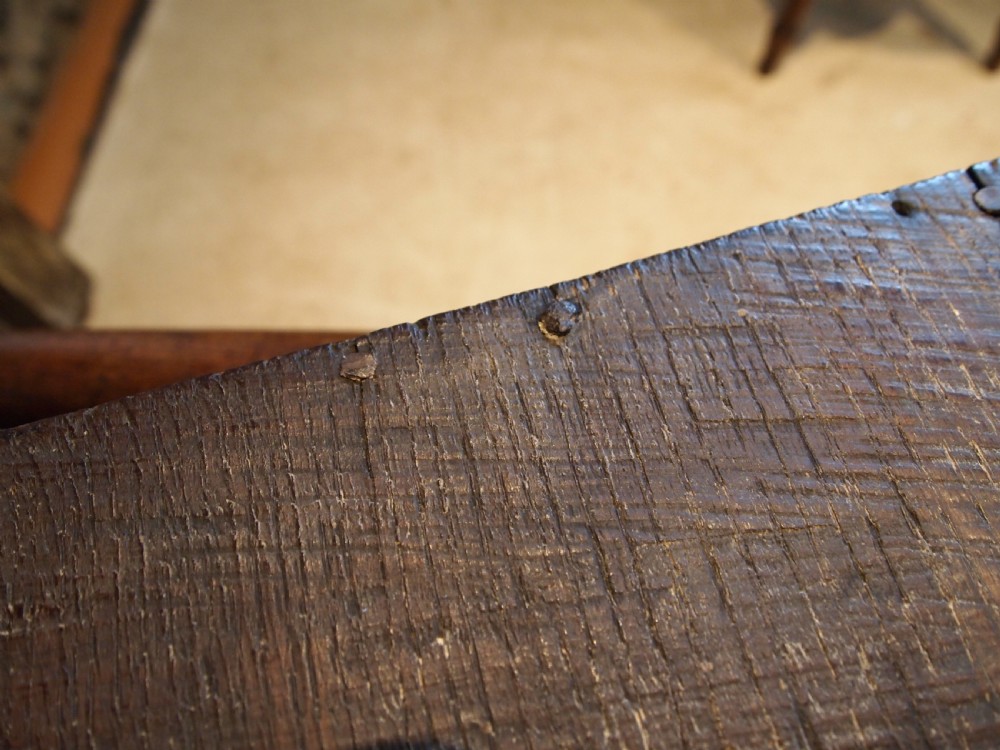 Table stunning James II Oak side hall lowboy lamp c1690 View XIII