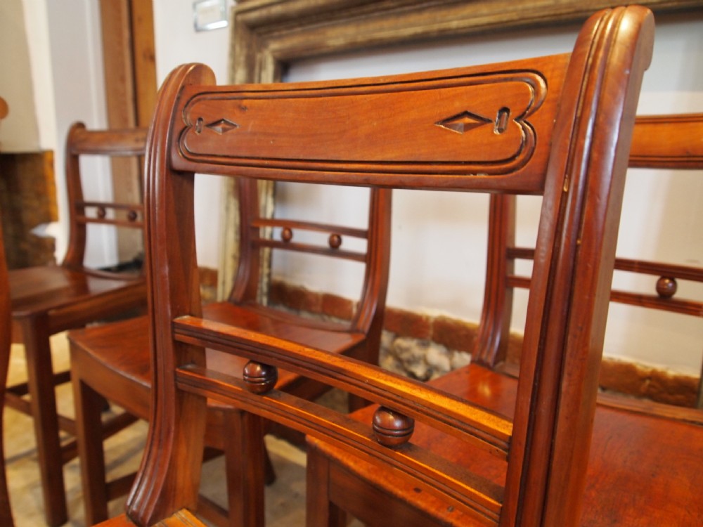 Chairs set of 6 stunning Suffolk ball back Cherry and Elm c1830 View VI