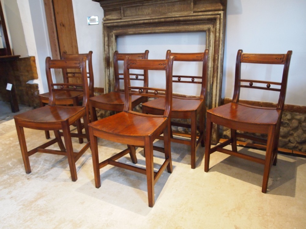 Chairs set of 6 stunning Suffolk ball back Cherry and Elm c1830 View VII