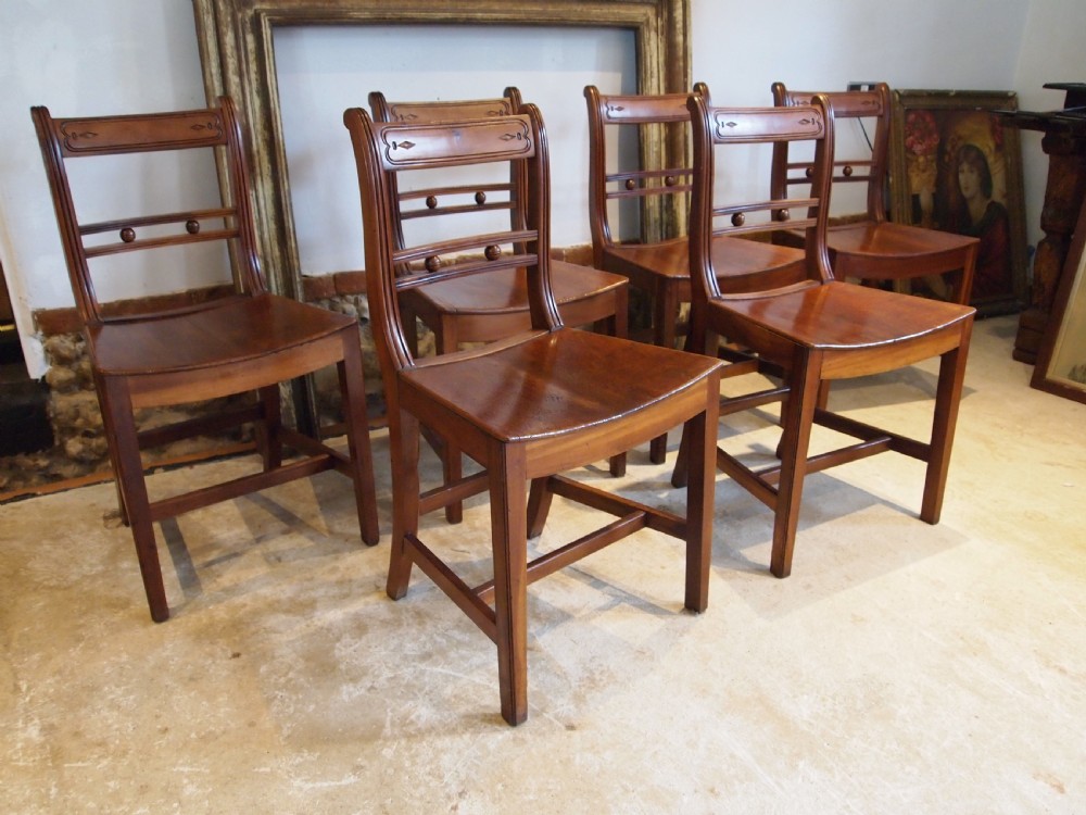 Chairs set of 6 stunning Suffolk ball back Cherry and Elm c1830 View IX