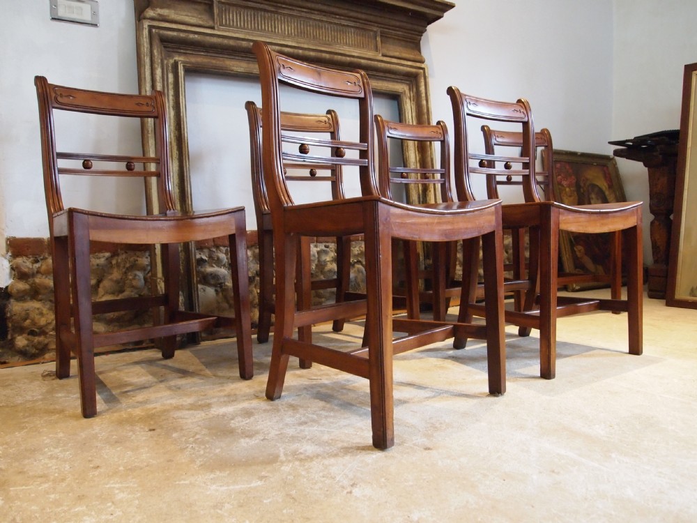 Chairs set of 6 stunning Suffolk ball back Cherry and Elm c1830 View XI