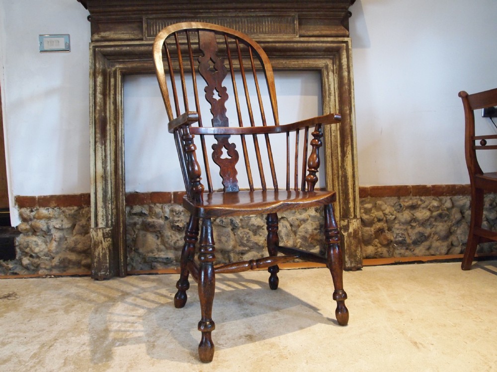 Chair stunning Victorian Windsor Ash & Elm armchair c1840