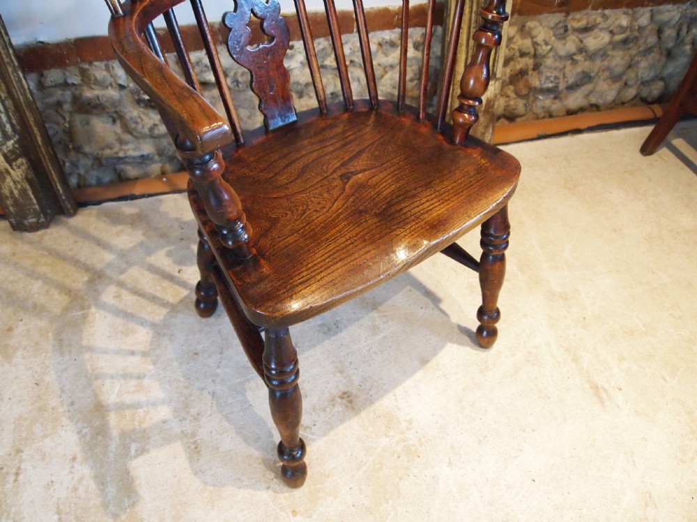Chair stunning Victorian Windsor Ash & Elm armchair c1840 View IV