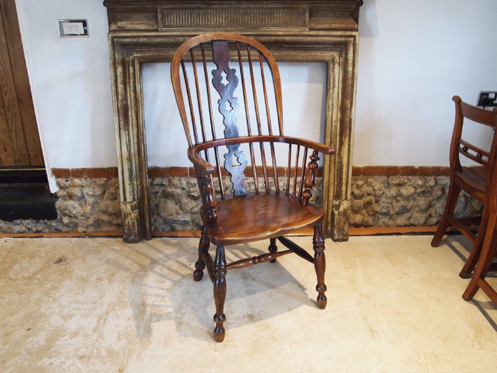 Chair stunning Victorian Windsor Ash & Elm armchair c1840 View V