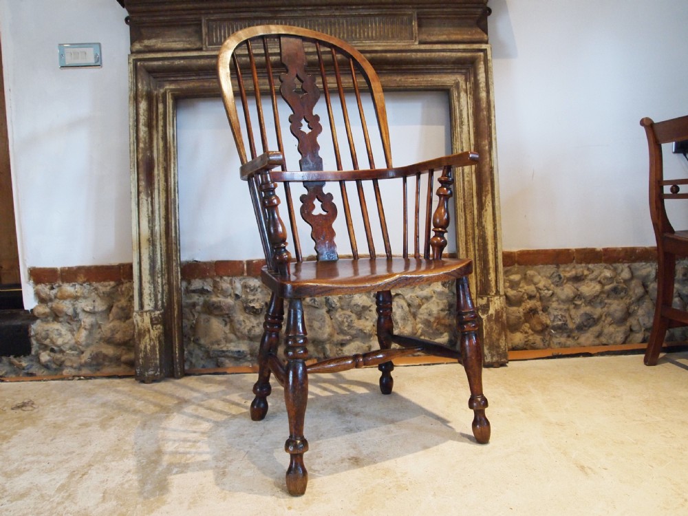 Chair stunning Victorian Windsor Ash & Elm armchair c1840 View VIII