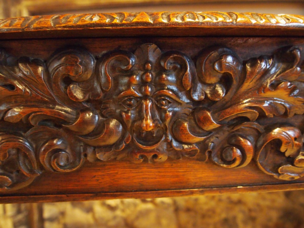 Table stunning hall, side ,lamp, console Victorian carved Oak c1880 View V