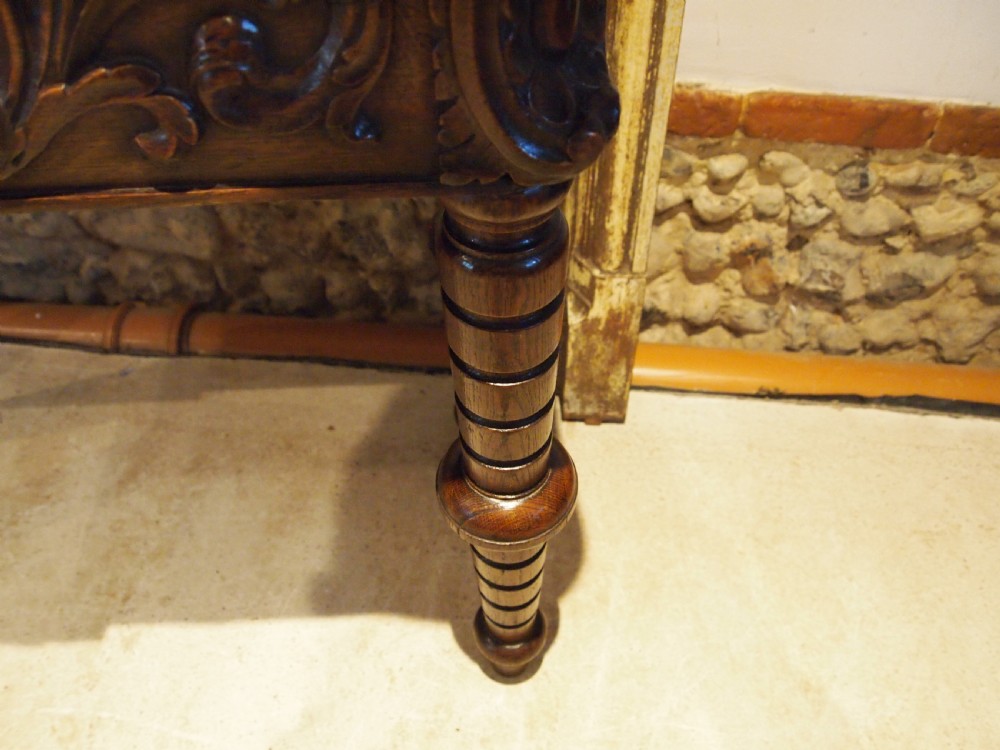 Table stunning hall, side ,lamp, console Victorian carved Oak c1880 View VI