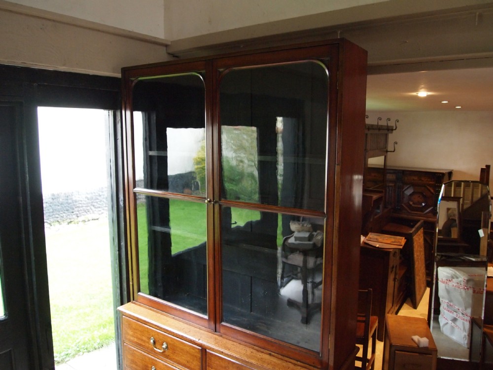 Bookcase apothecary display Rare George III Mahogany shop c1790 View II