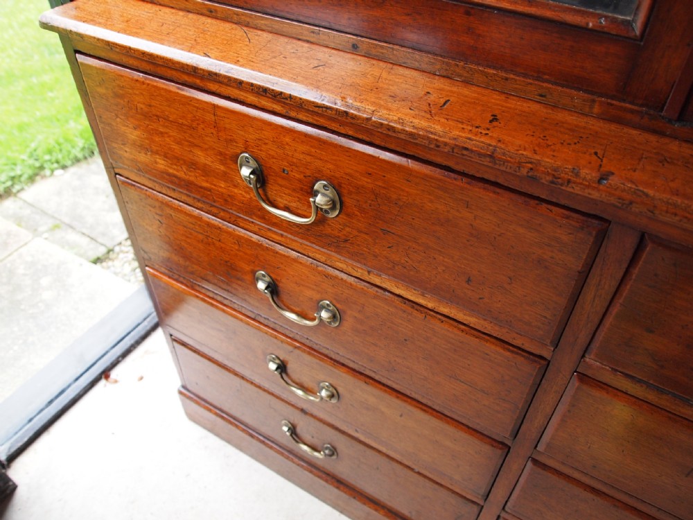 Bookcase apothecary display Rare George III Mahogany shop c1790 View V