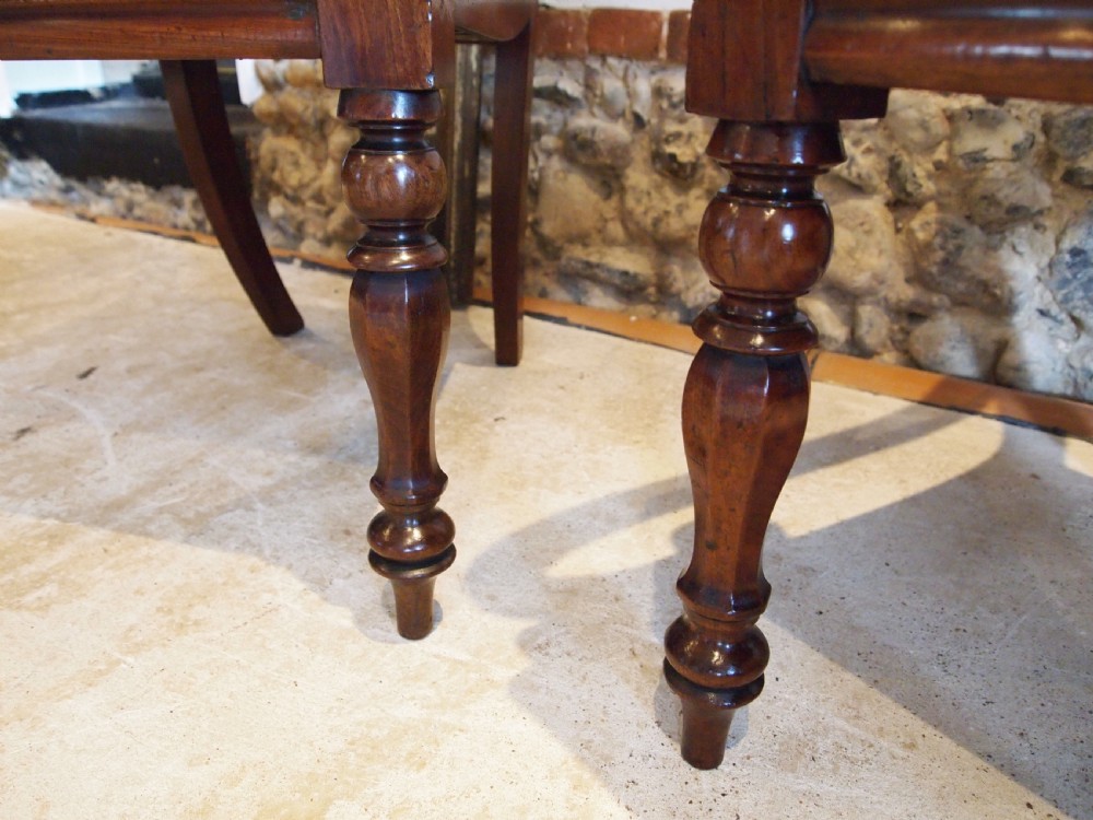 Chairs fine pair Library hall George IV Mahogany Leather c1825 View VI
