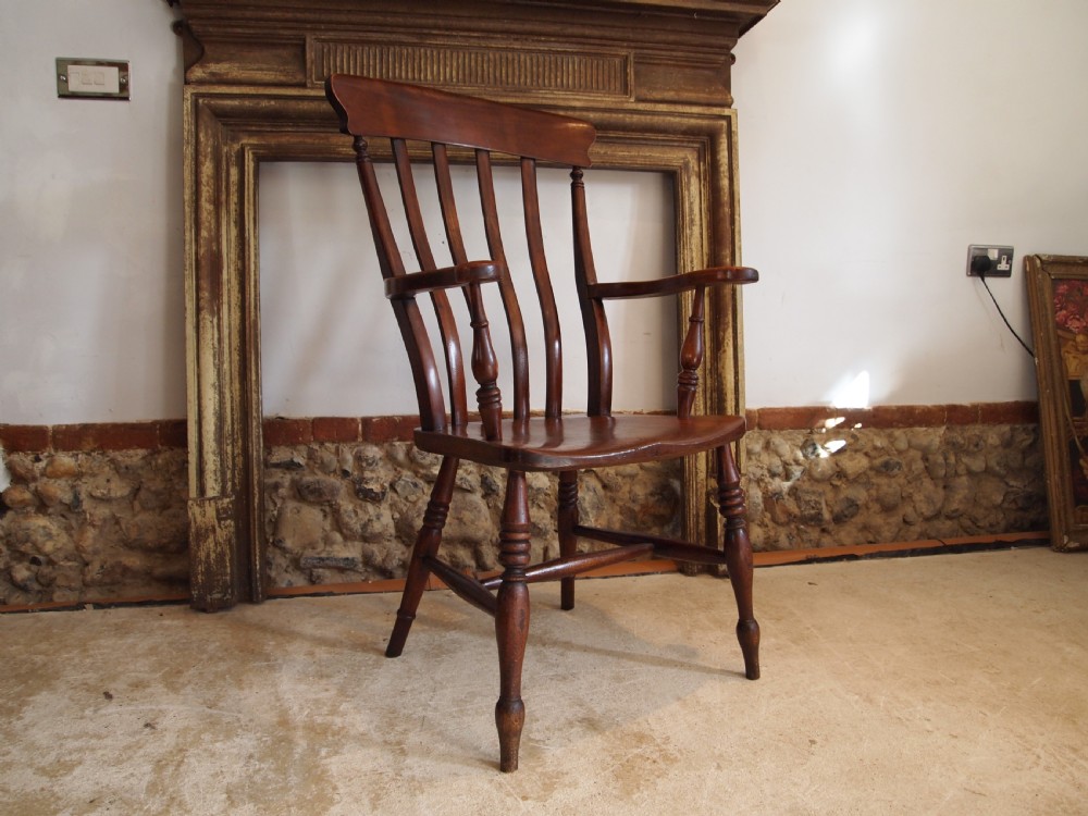 Chair Windsor Grandfather chair Victorian Beech and Elm c1870