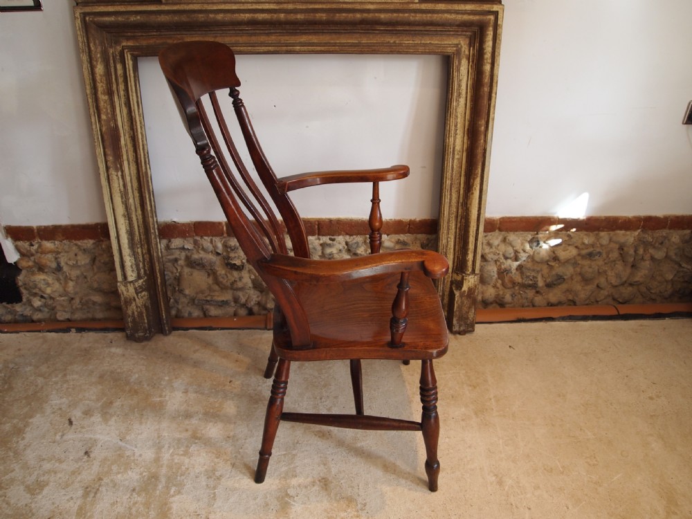 Chair Windsor Grandfather chair Victorian Beech and Elm c1870 View V