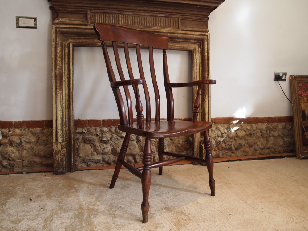 Chair Windsor Grandfather chair Victorian Beech and Elm c1870 View XII