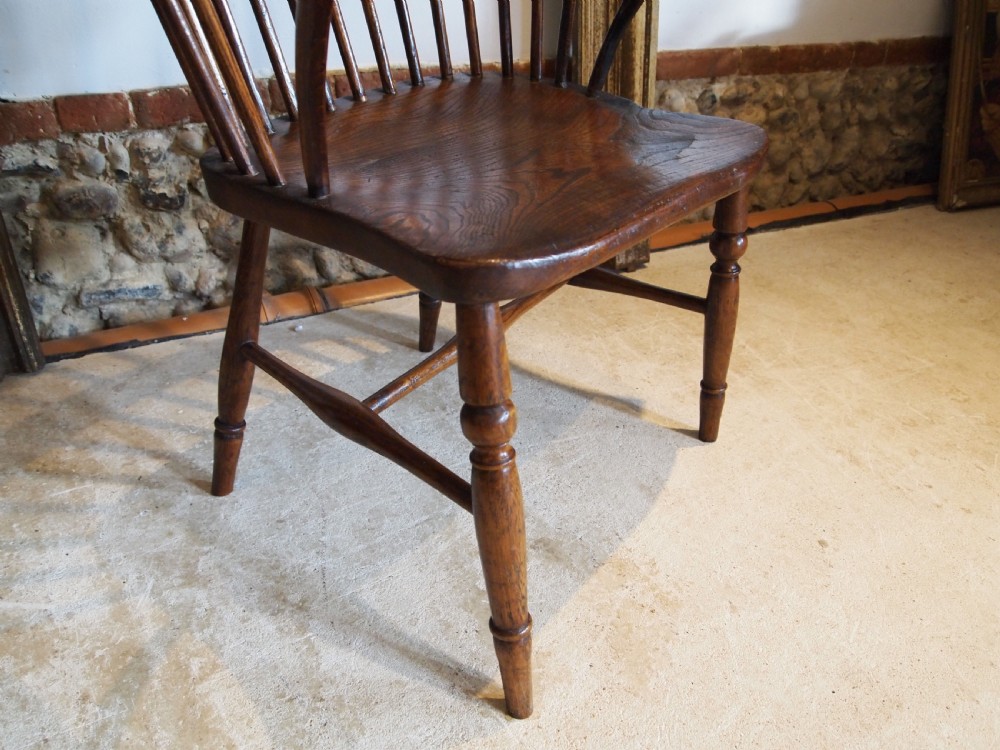 Chair George III primitive Windsor armchair Ash and Elm c1800 View II