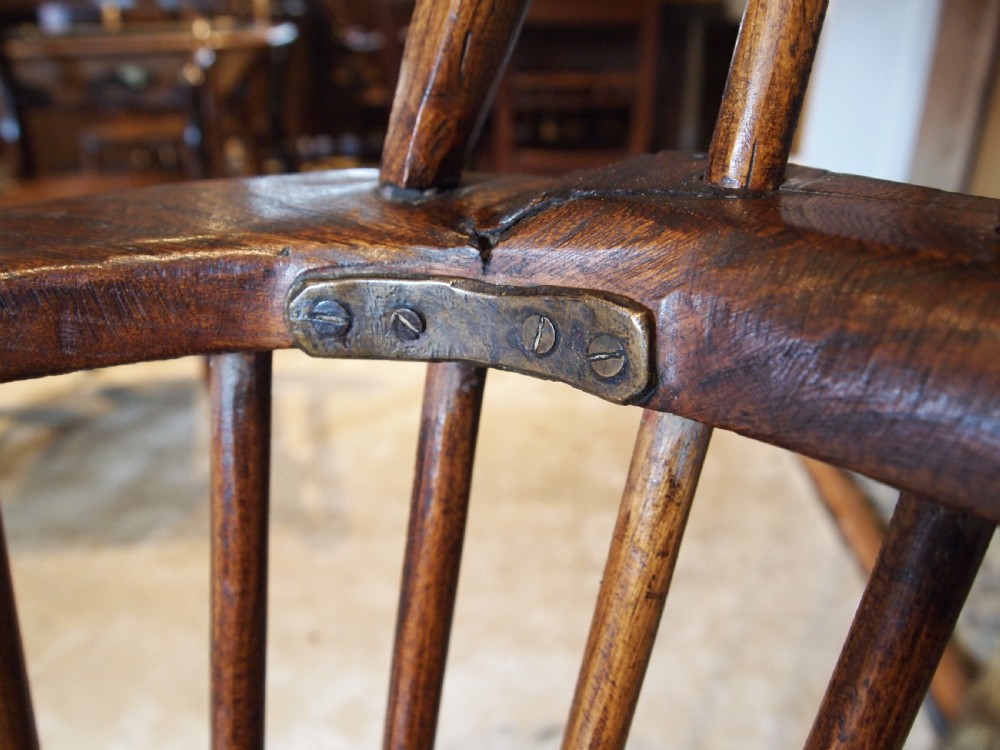 Chair George III primitive Windsor armchair Ash and Elm c1800 View V