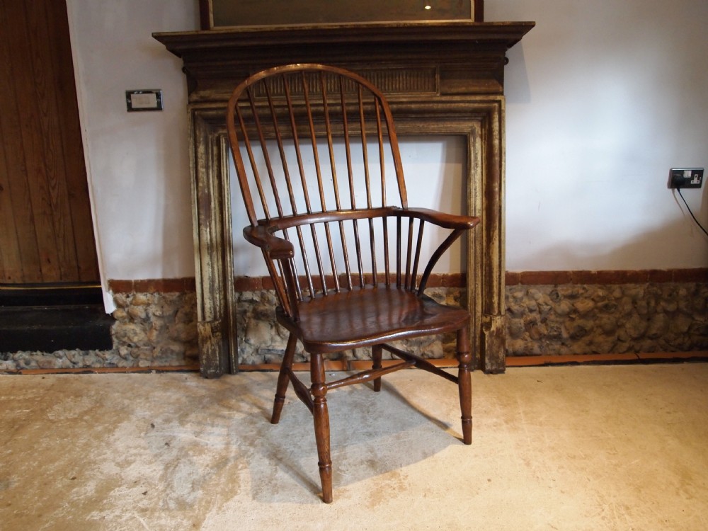 Chair George III primitive Windsor armchair Ash and Elm c1800 View VIII