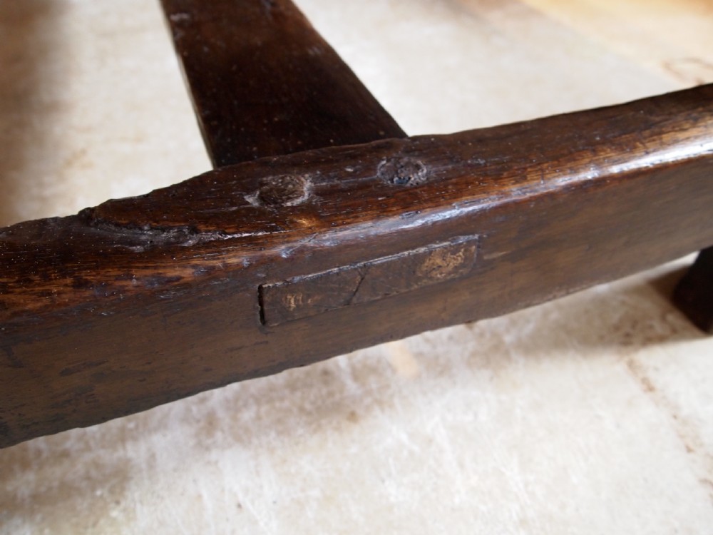Table outstanding Queen Anne Elm refectory farmhouse dining c1700 View III