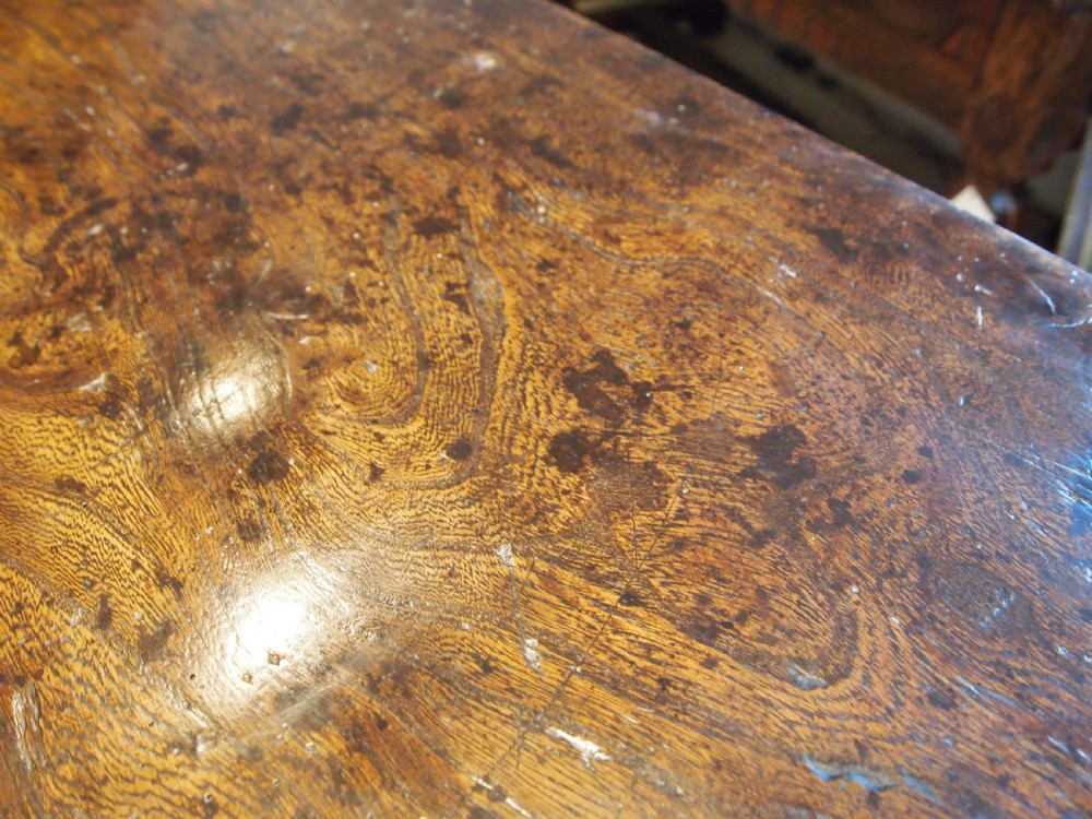 Table outstanding Queen Anne Elm refectory farmhouse dining c1700 View V