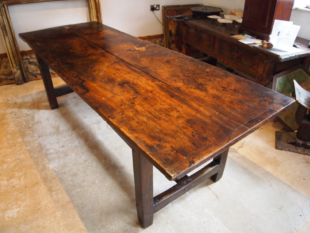 Table outstanding Queen Anne Elm refectory farmhouse dining c1700 View VIII