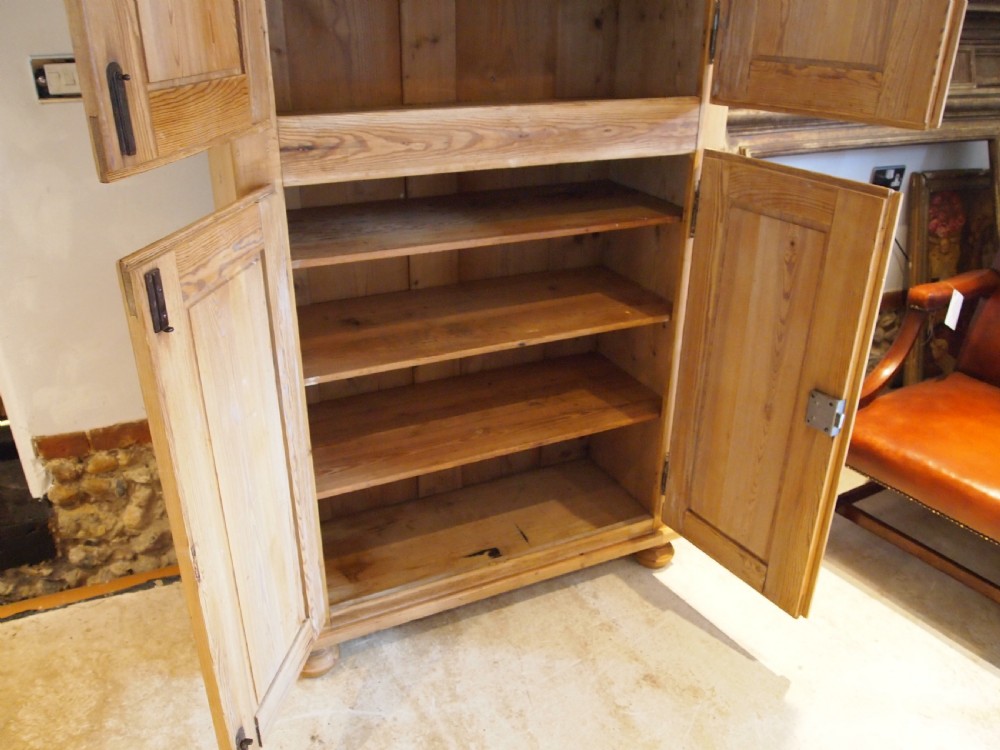 Cupboard pantry Edwardian Pine adjustable shelves c1900 View VI