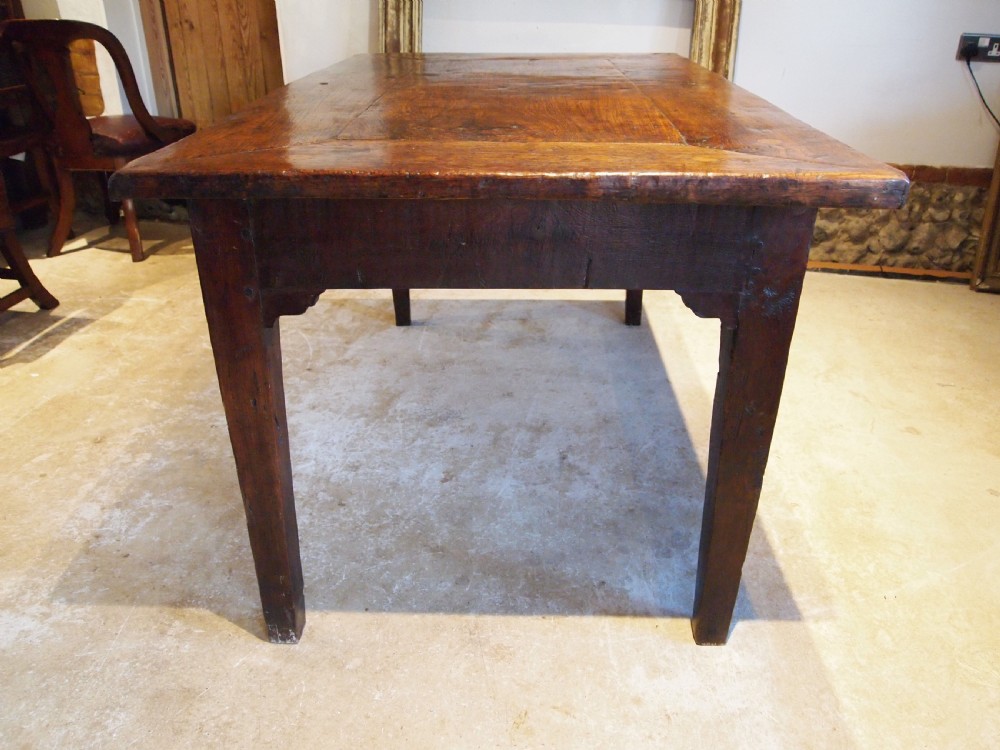 Table rare stunning French Chestnut refectory farmhouse dining c1840 View V