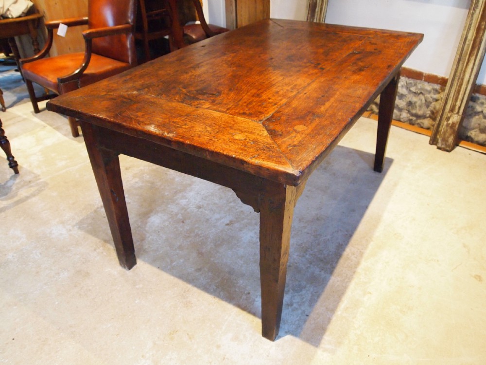 Table rare stunning French Chestnut refectory farmhouse dining c1840 View IX