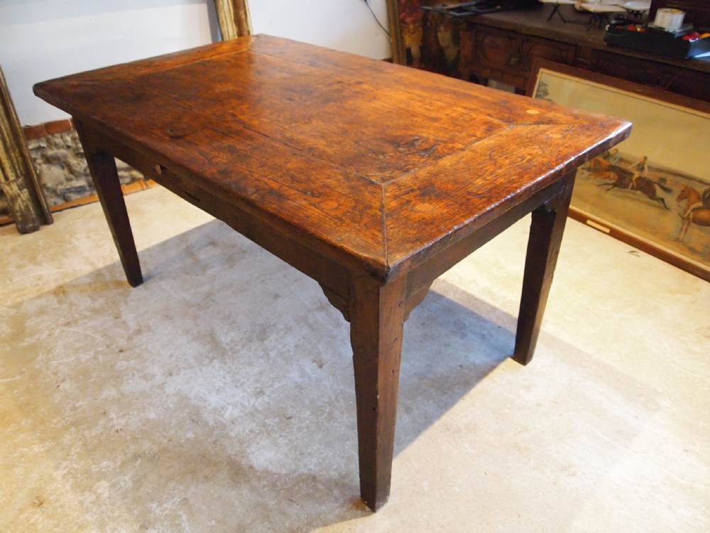 Table rare stunning French Chestnut refectory farmhouse dining c1840 View X