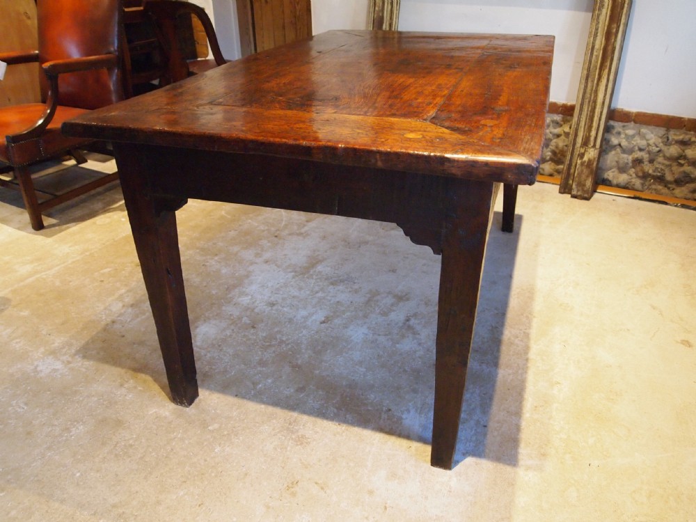 Table rare stunning French Chestnut refectory farmhouse dining c1840 View XII