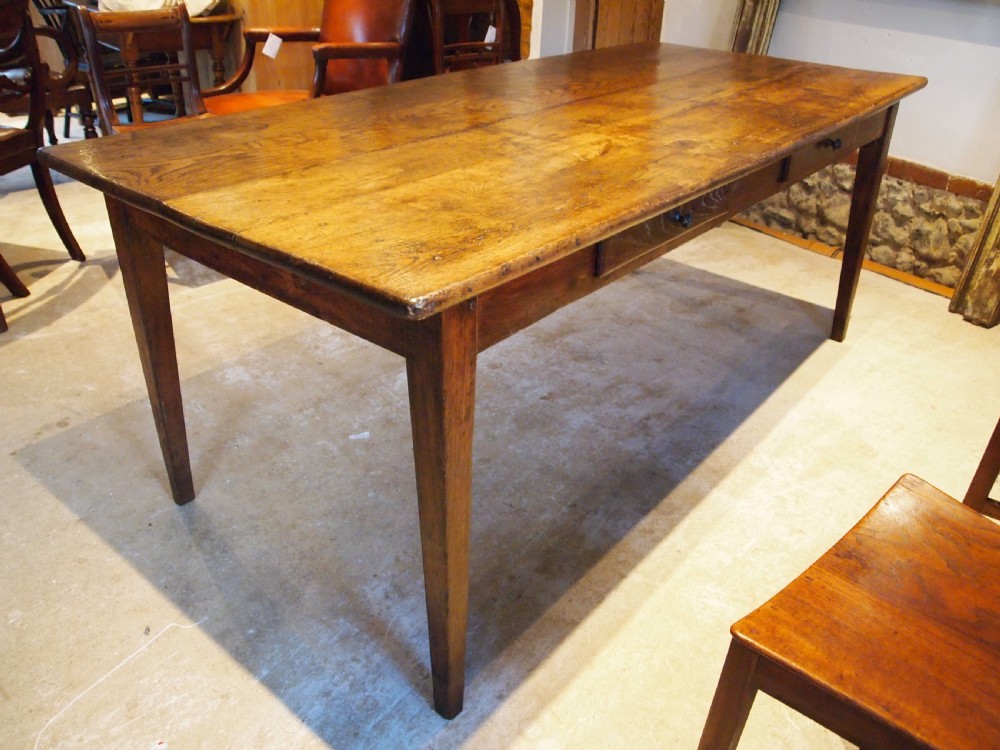 Table stunning French Oak refectory farmhouse dining table c1820