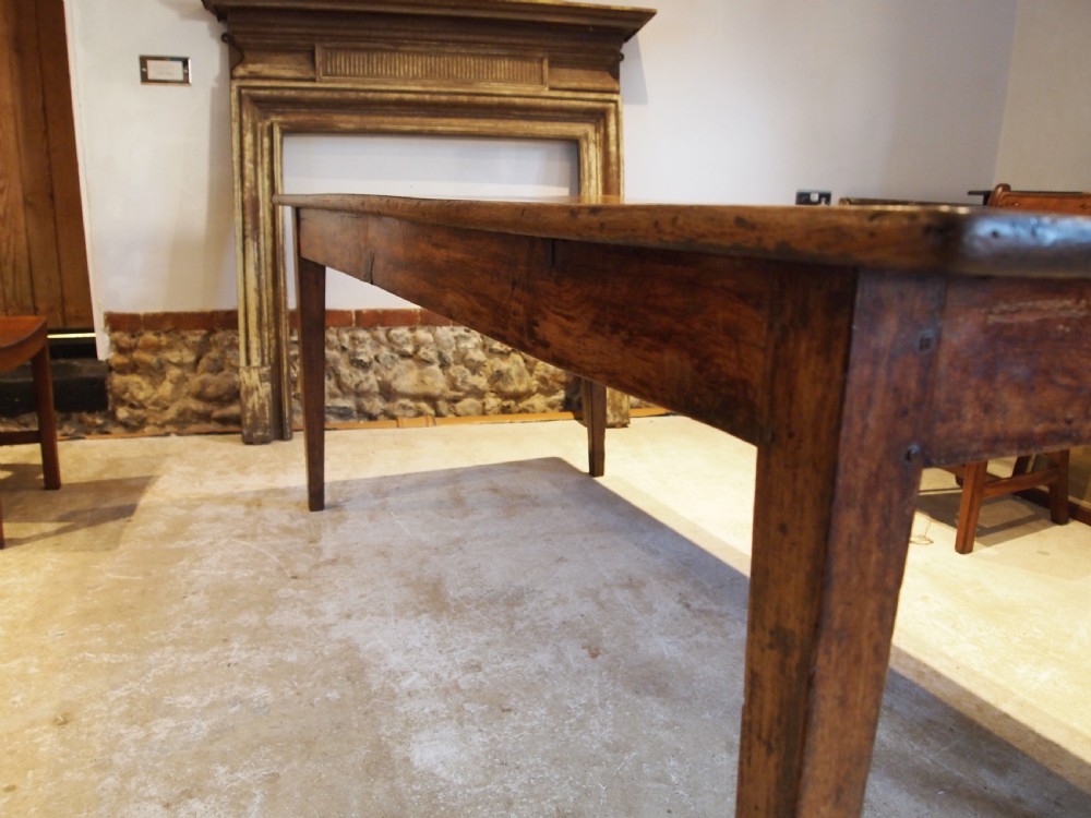 Table stunning French Oak refectory farmhouse dining table c1820 View VII
