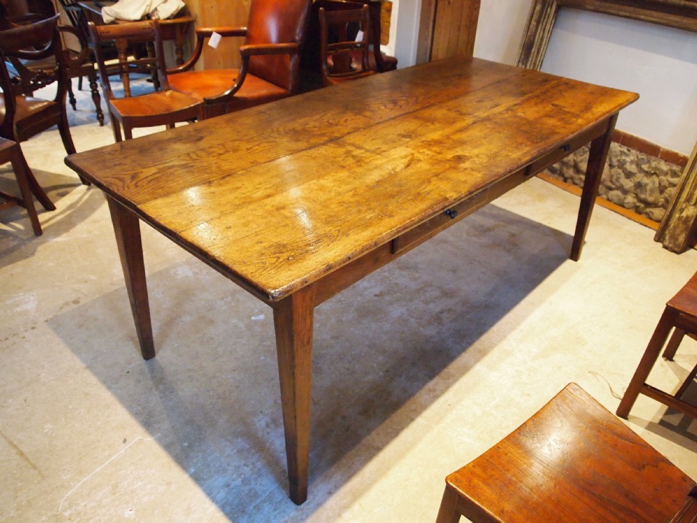 Table stunning French Oak refectory farmhouse dining table c1820 View VIII