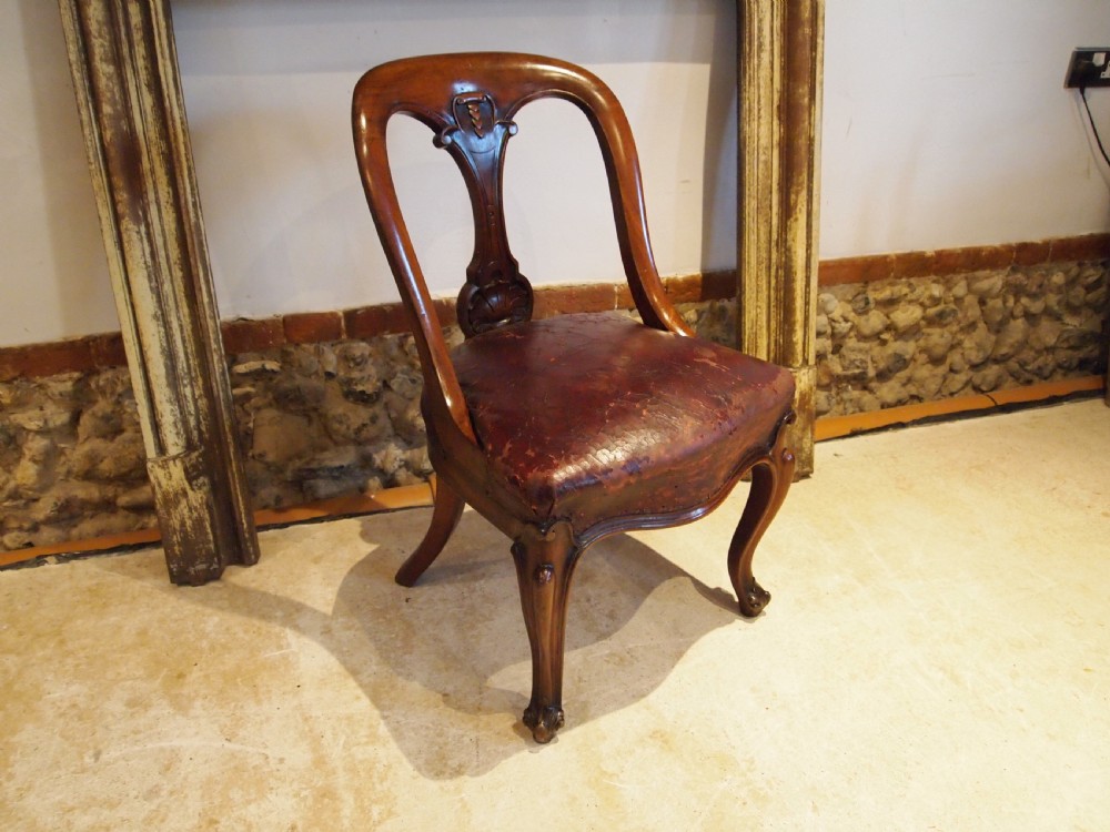 Chair desk Wonderful Mahogany Ox blood leather Gentleman's club c1840