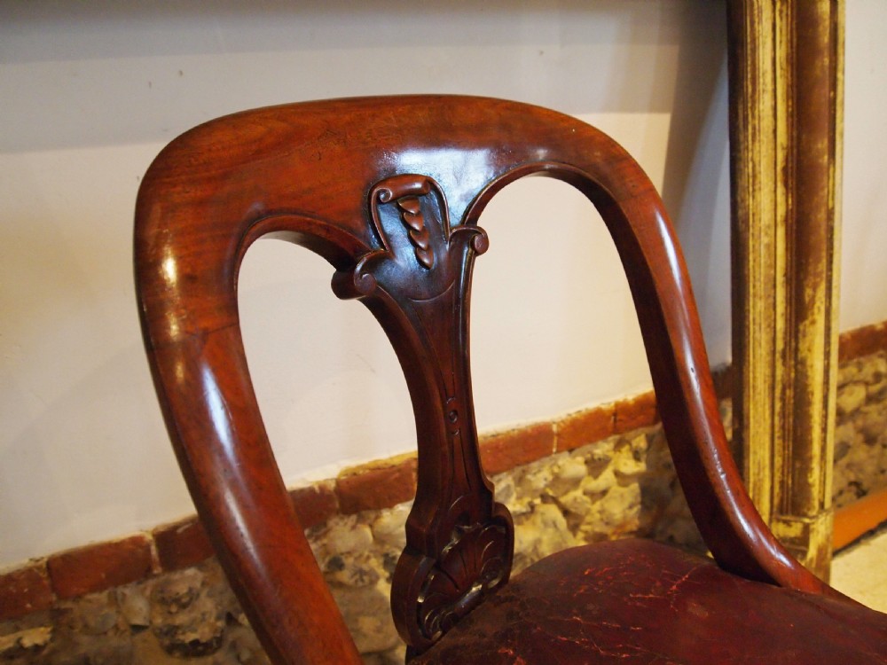 Chair desk Wonderful Mahogany Ox blood leather Gentleman's club c1840 View VI