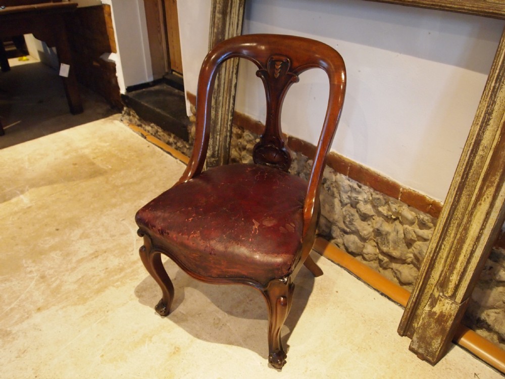 Chair desk Wonderful Mahogany Ox blood leather Gentleman's club c1840 View VII