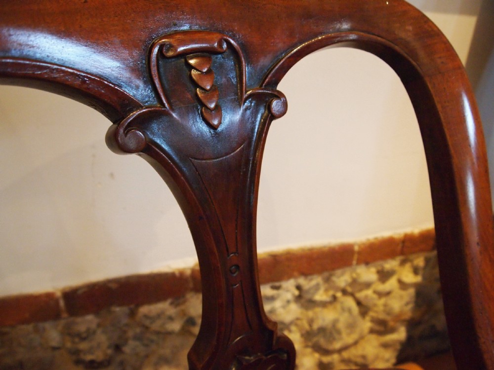 Chair desk Wonderful Mahogany Ox blood leather Gentleman's club c1840 View VIII